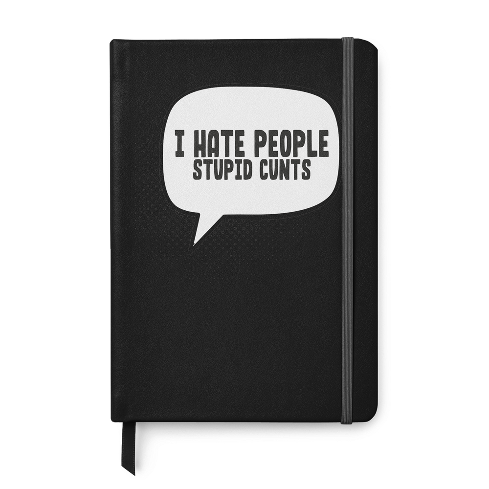 Hate People Speech Bubble Leather Style Notebook #6 image